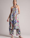 Multi Viscose Blend Floral Back Tie-Up Co-Ord Set