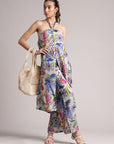 Multi Viscose Blend Floral Back Tie-Up Co-Ord Set