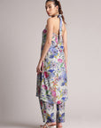 Multi Viscose Blend Floral Back Tie-Up Co-Ord Set