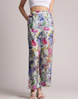 Multi Viscose Blend Floral Back Tie-Up Co-Ord Set