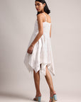 White Cotton Schiffli Handkerchief Dress