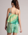 Multicolor Cotton Abstract Layered Jumpsuit