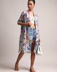 Multicolor Muslin Tropical Regular Shrug