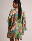 Green Muslin Tropical Regular Shrug