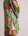 Green Muslin Tropical Regular Shrug