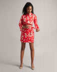 Fiery Red Tie-Up Shirt and Skort Co-Ord Set