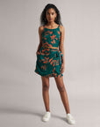 Dark Teal Floral Skort Co-Ord Set