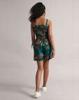 Dark Teal Floral Skort Co-Ord Set